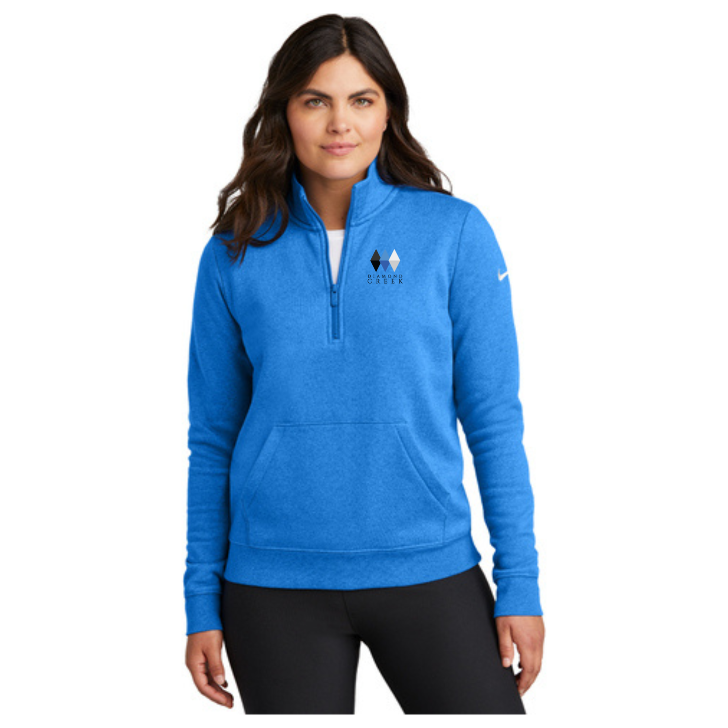 Nike Ladies Club Fleece Sleeve Swoosh 1/2-Zip - NKDX6720